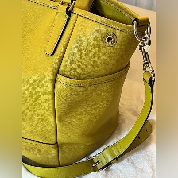 COACH-Vibrant‎ Yellow Tote Bag-Fair Condition -PLEASE READ DESCRIPTION - Picture 6 of 16